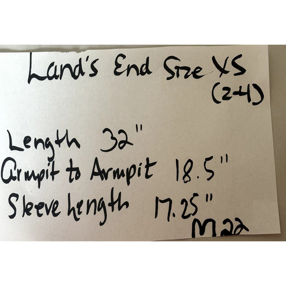 Lands End White Ivory Linen V-Neck Keyhole Eyelet 3/4 Sleeve Tunic Blouse Top XS - Picture 12 of 12